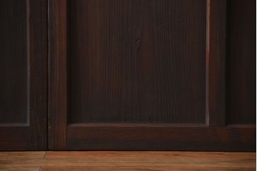 大正ロマン　色ガラス入り幾何学模様の引き戸2枚セット(4)