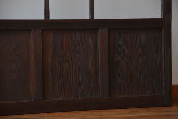 大正ロマン　色ガラス入り幾何学模様の引き戸2枚セット(4)