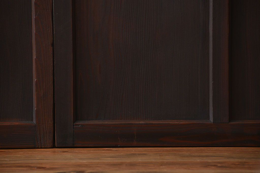 大正ロマン　色ガラス入り幾何学模様の引き戸4枚セット(5)