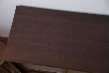 レトロ家具　昭和レトロ ダイヤガラス入りキッチンキャビネット