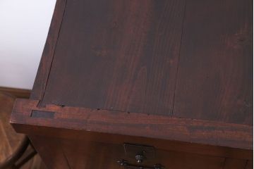 アンティーク家具　古民具・骨董 前面桜材と欅材の帳場箪笥(時代箪笥)(2)