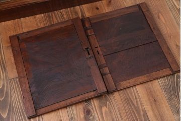 アンティーク家具　古民具・骨董 前面桜材と欅材の帳場箪笥(時代箪笥)(2)