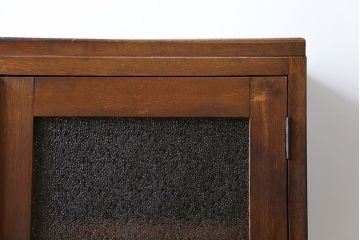 レトロ家具　昭和レトロ ダイヤガラス入りブックケース