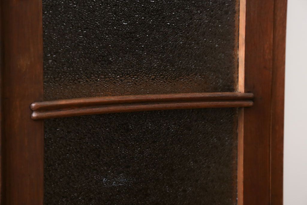 レトロ家具　昭和レトロ ダイヤガラス入りブックケース