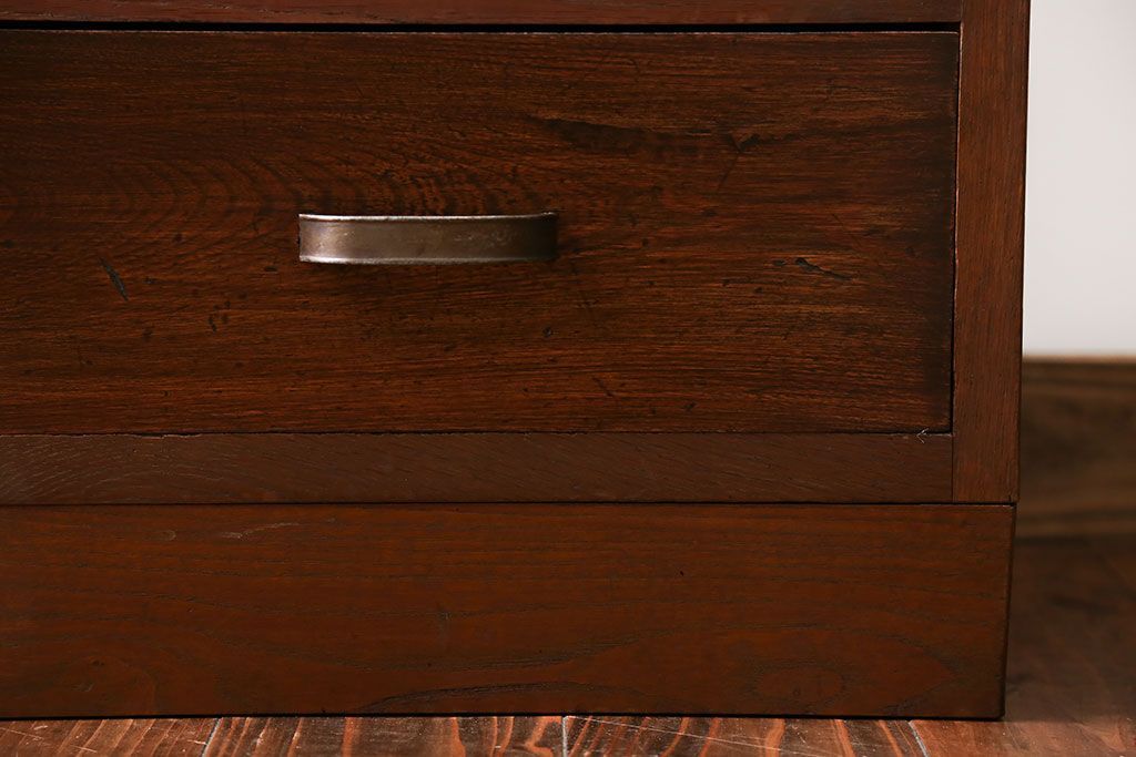 レトロ家具　昭和レトロ ダイヤガラス入りブックケース