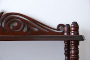 中古　ビンテージ　ブラックチェリー材　飾り棚(ウッドシェルフ)