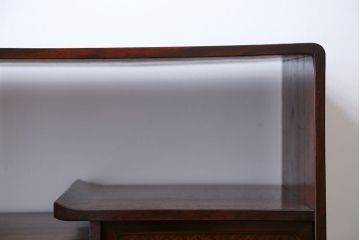 アンティーク家具　古民具・骨董 前面黒檀!上質な茶箪笥(飾り棚)