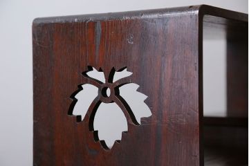 アンティーク家具　古民具・骨董 前面黒檀!上質な茶箪笥(飾り棚)