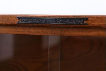 中古　木目の美しい民芸ガラスケース