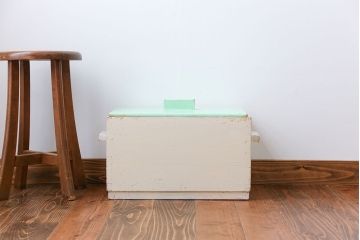 アンティーク雑貨　イギリスアンティーク ペイント収納ボックス(1)