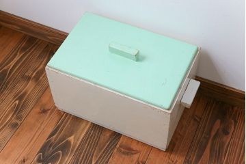 アンティーク雑貨　イギリスアンティーク ペイント収納ボックス(1)