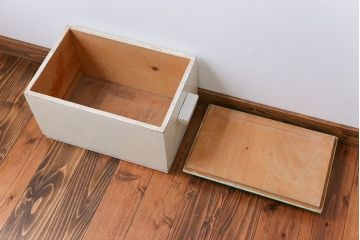 アンティーク雑貨　イギリスアンティーク ペイント収納ボックス(1)