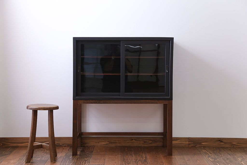 アンティーク家具　和製アンティーク　シックな蝿帳(ガラスケース)