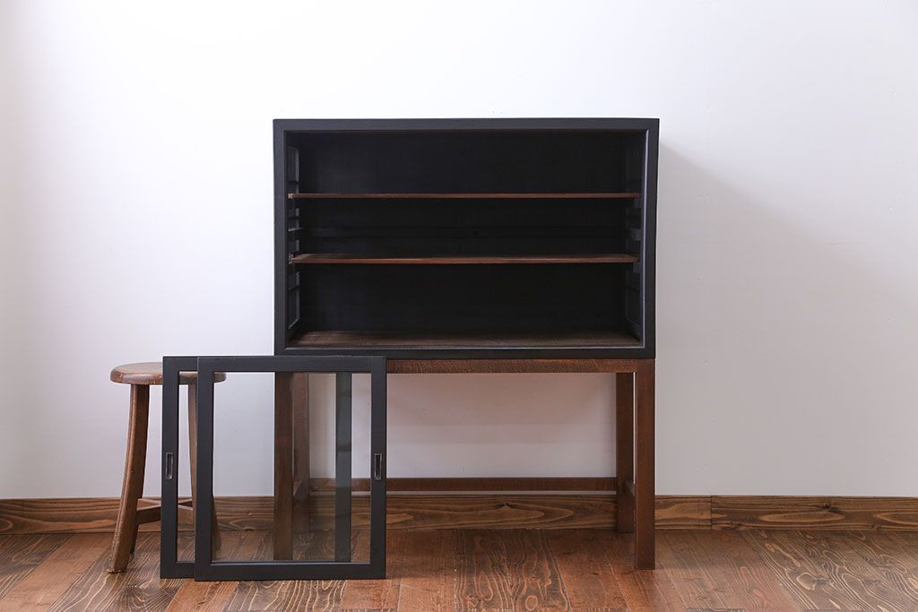 アンティーク家具　和製アンティーク　シックな蝿帳(ガラスケース)