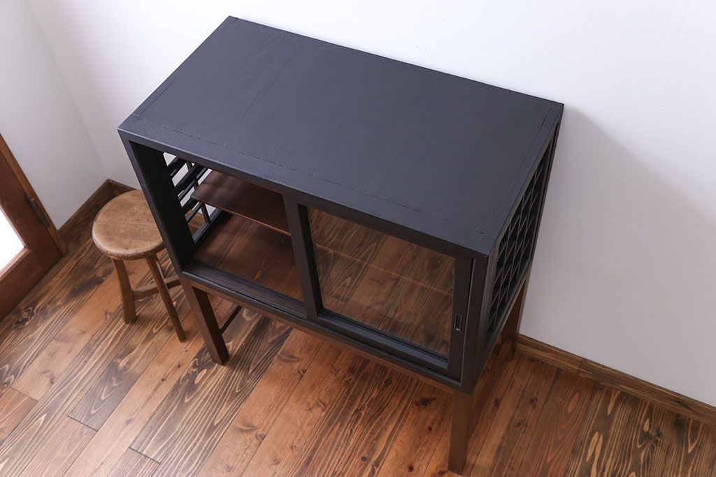 アンティーク家具　和製アンティーク　シックな蝿帳(ガラスケース)