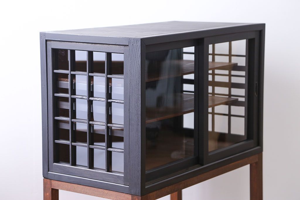 アンティーク家具　和製アンティーク　シックな蝿帳(ガラスケース)