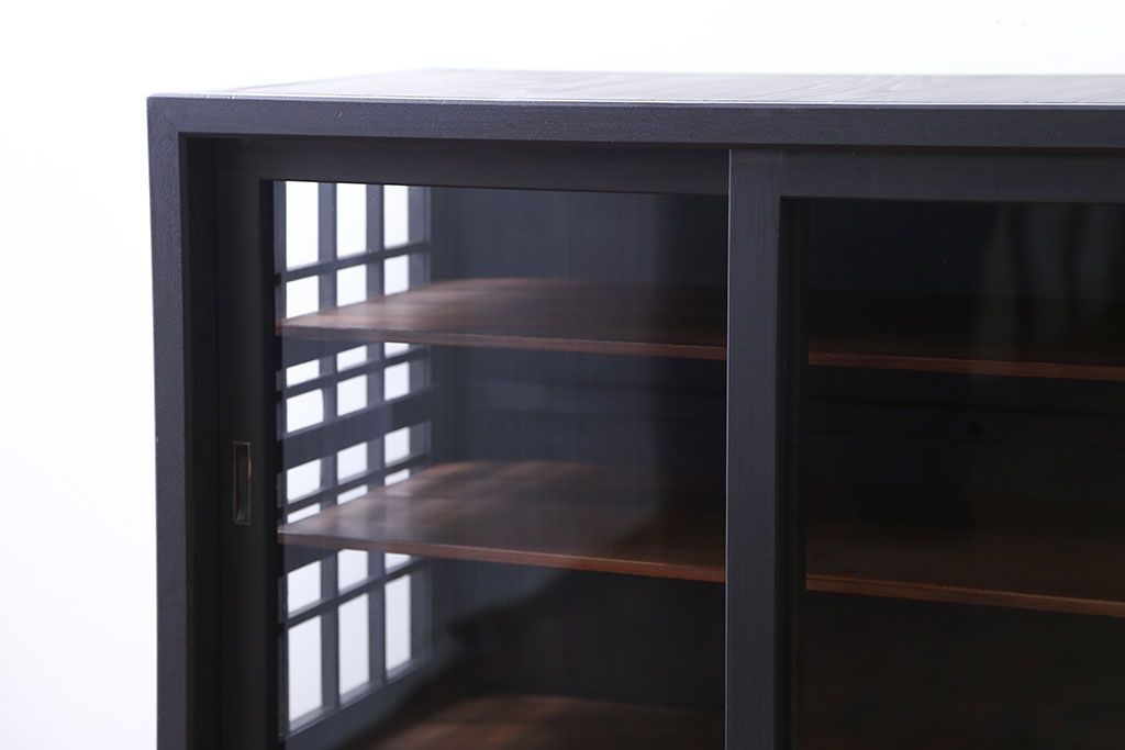 アンティーク家具　和製アンティーク　シックな蝿帳(ガラスケース)