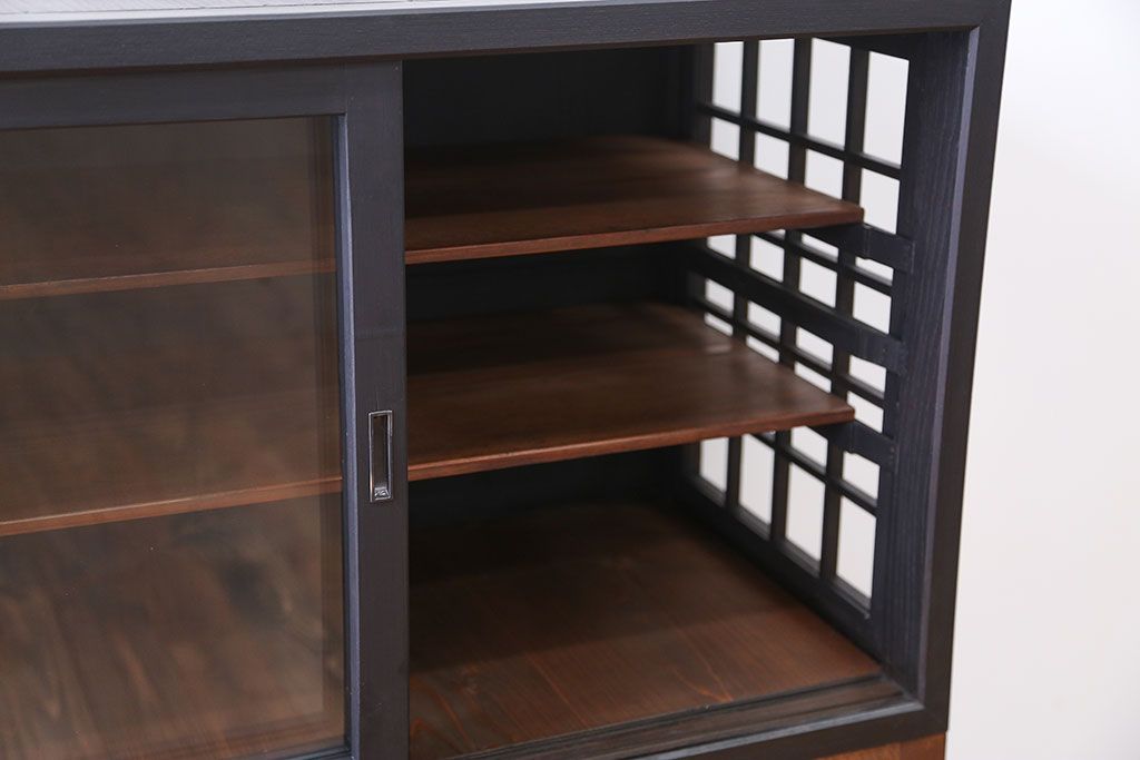 アンティーク家具　和製アンティーク　シックな蝿帳(ガラスケース)