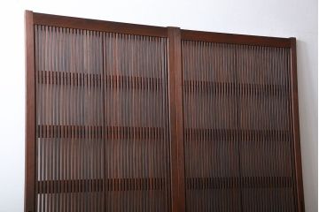 古民具・骨董 裏ガラス入り格子戸2枚セット