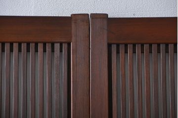 古民具・骨董 裏ガラス入り格子戸2枚セット