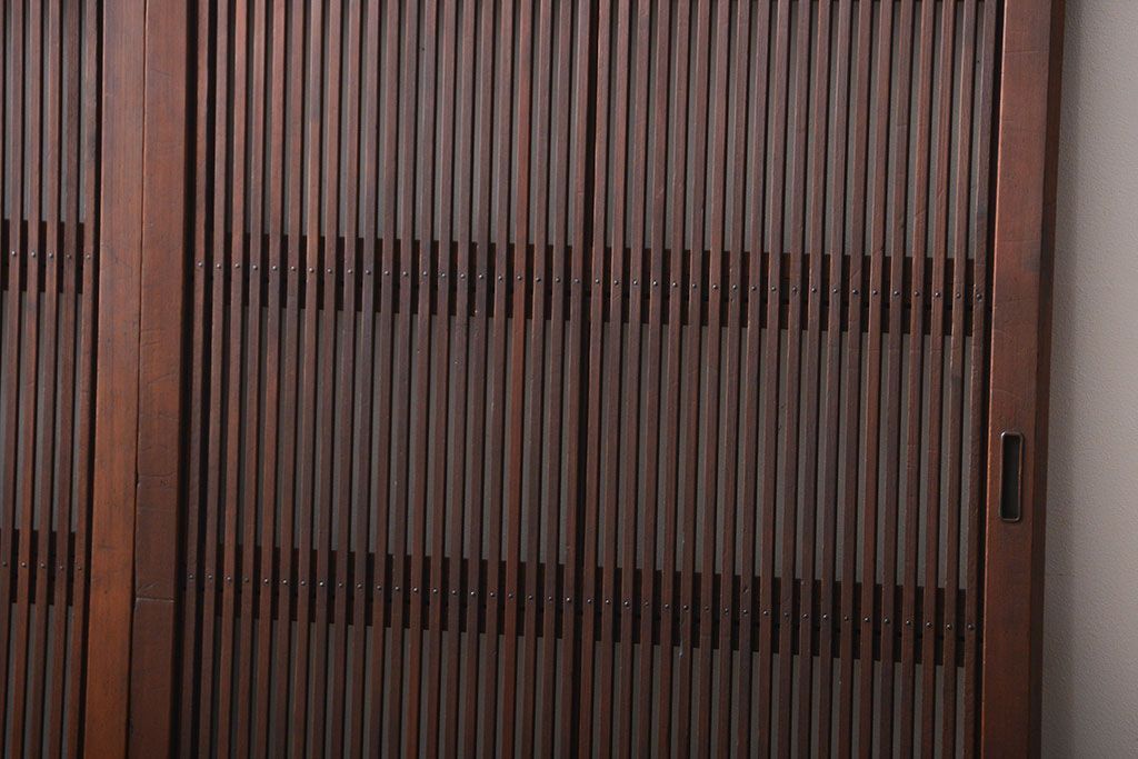 古民具・骨董 裏ガラス入り格子戸2枚セット