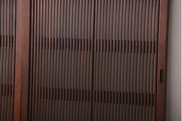 古民具・骨董 裏ガラス入り格子戸2枚セット