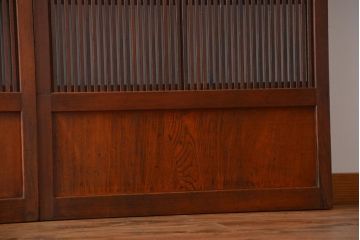 古民具・骨董 裏ガラス入り格子戸2枚セット