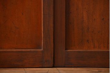 古民具・骨董 裏ガラス入り格子戸2枚セット