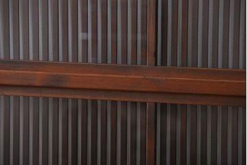 古民具・骨董 裏ガラス入り格子戸2枚セット