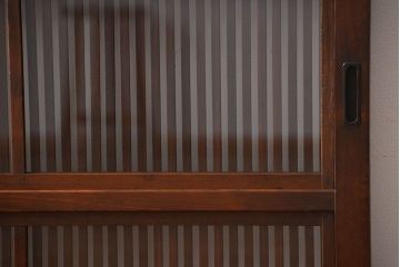 古民具・骨董 裏ガラス入り格子戸2枚セット