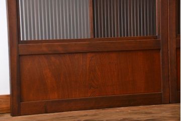 古民具・骨董 裏ガラス入り格子戸2枚セット