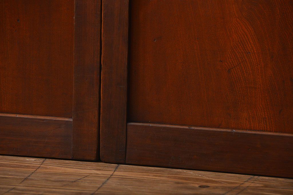 古民具・骨董 裏ガラス入り格子戸2枚セット