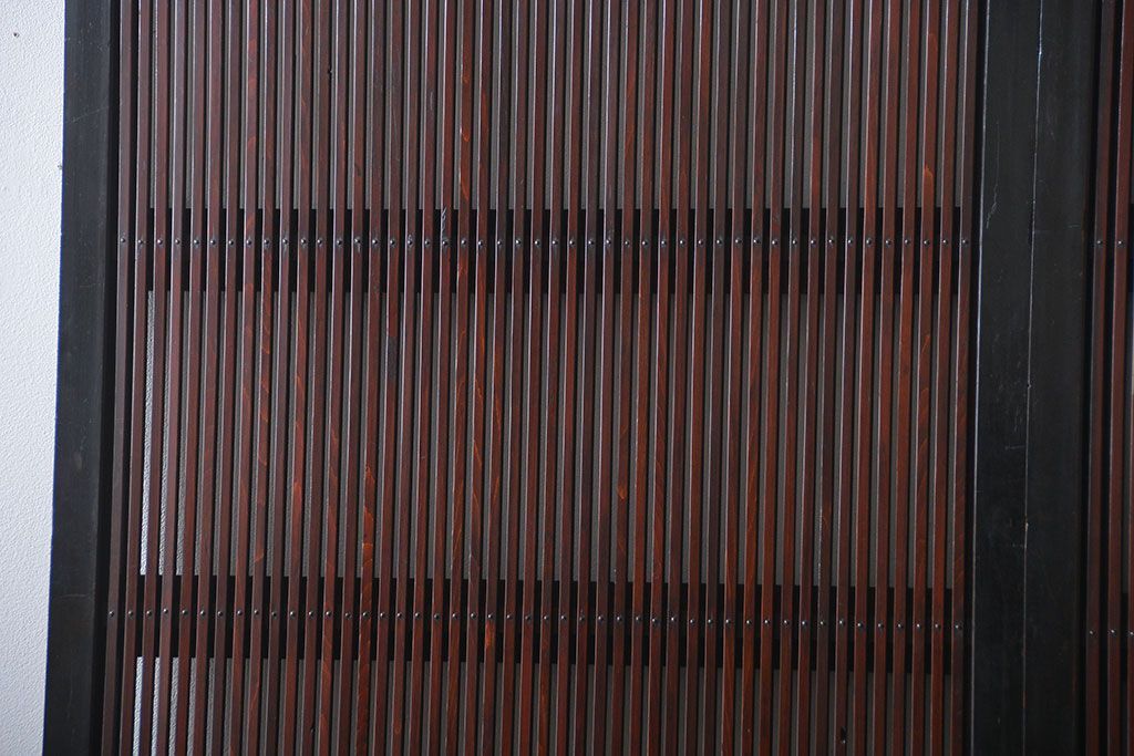 古民具・骨董 裏ガラス付き格子戸2枚セット