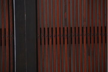 古民具・骨董 裏ガラス付き格子戸2枚セット