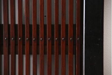 古民具・骨董 裏ガラス付き格子戸2枚セット