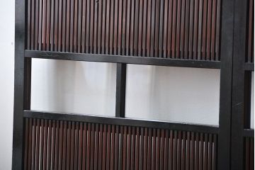 古民具・骨董 裏ガラス付き格子戸2枚セット