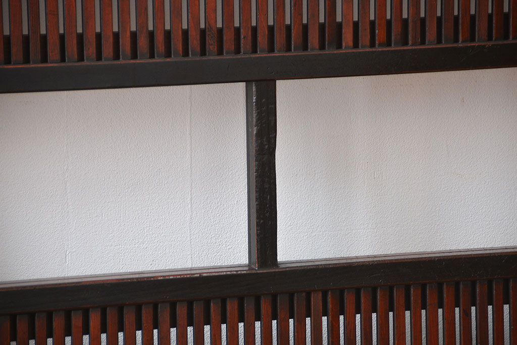 古民具・骨董 裏ガラス付き格子戸2枚セット