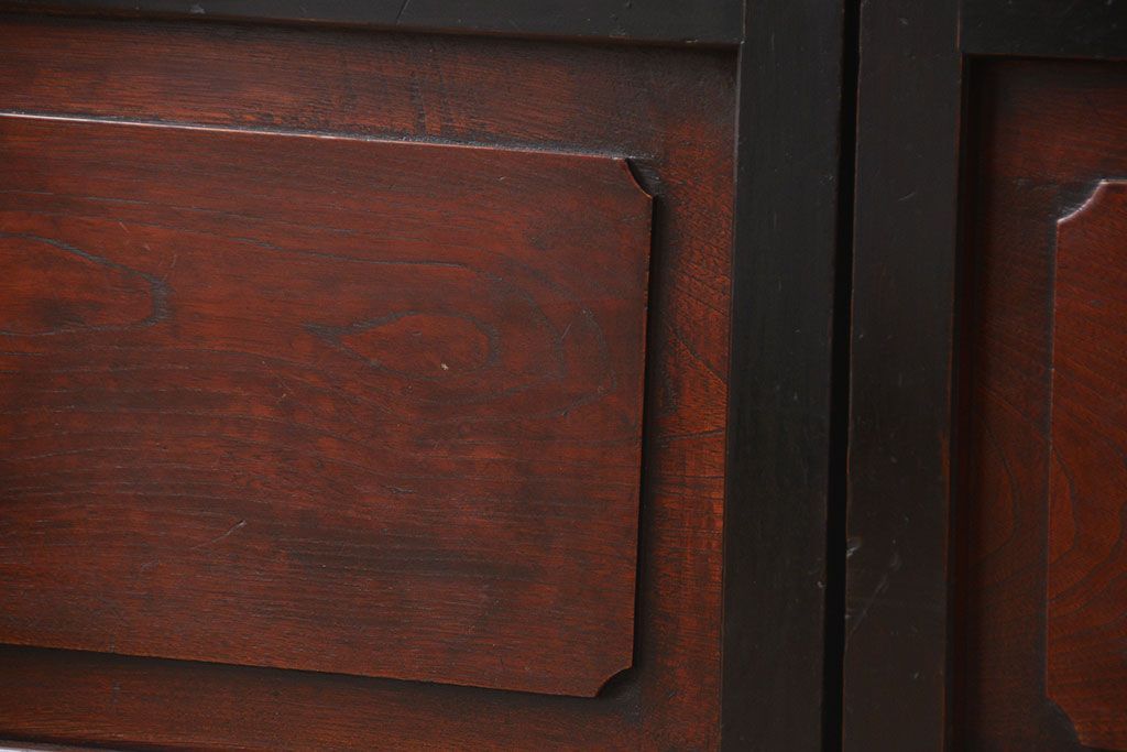 古民具・骨董 裏ガラス付き格子戸2枚セット