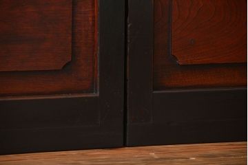 古民具・骨董 裏ガラス付き格子戸2枚セット