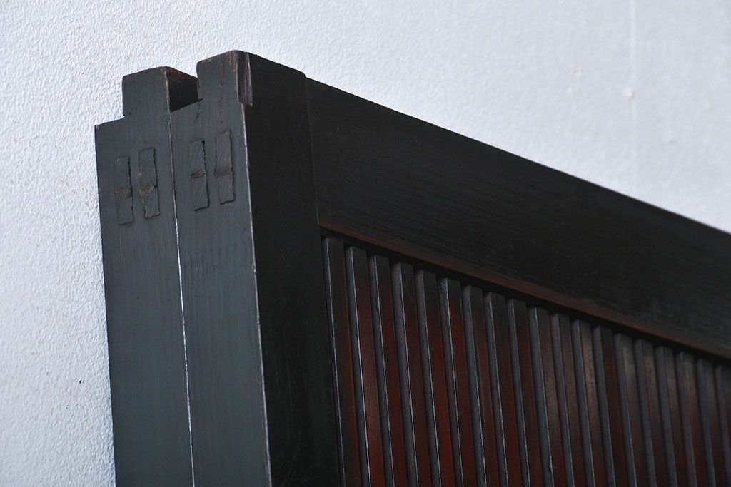 古民具・骨董 裏ガラス付き格子戸2枚セット