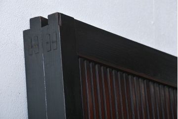 古民具・骨董 裏ガラス付き格子戸2枚セット