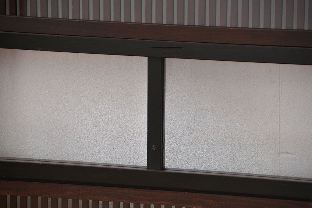 古民具・骨董 裏ガラス付き格子戸2枚セット