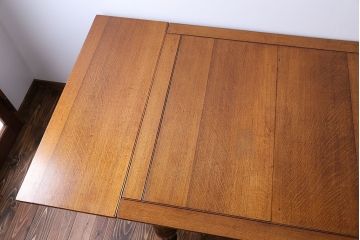 アンティーク家具　イギリスアンティーク オーク材　ドローリーフテーブル