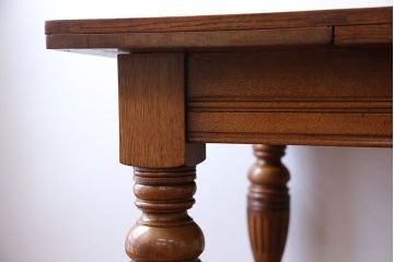 アンティーク家具　イギリスアンティーク オーク材　ドローリーフテーブル