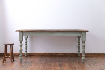 アンティーク家具　イギリスアンティーク　ペイントダイニングテーブル