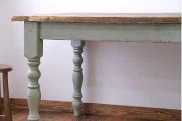 アンティーク家具　イギリスアンティーク　ペイントダイニングテーブル