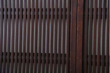 古民具・骨董 杉材!杢目が美しい裏ガラス付き格子戸4枚セット