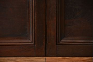 古民具・骨董 シックな裏障子付き格子戸4枚セット(1)