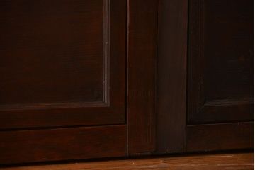 古民具・骨董 シックな裏障子付き格子戸4枚セット(1)