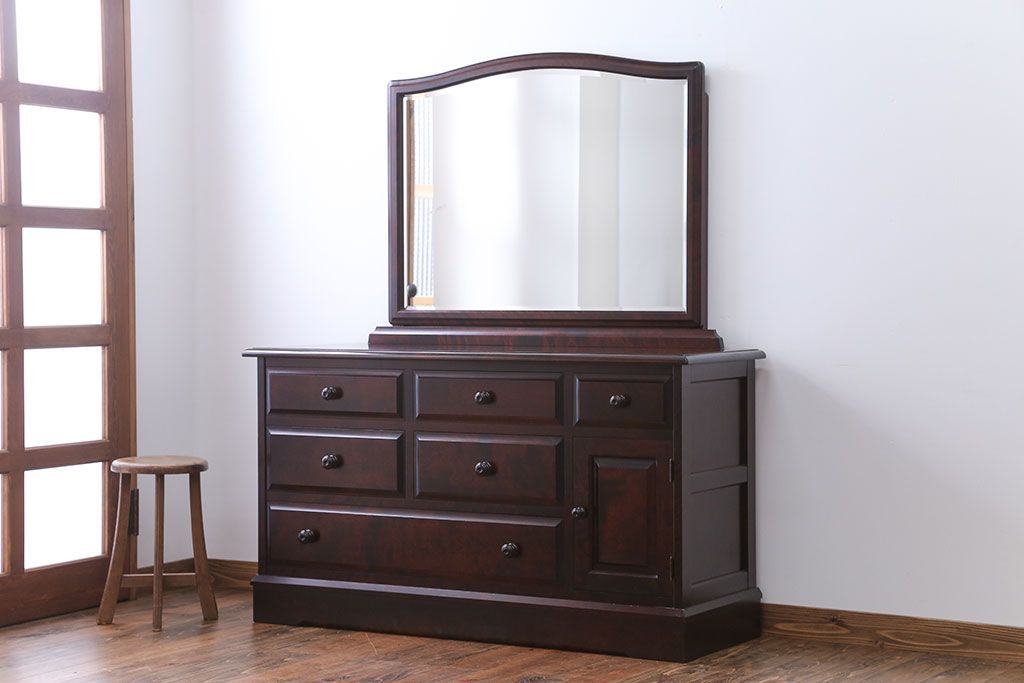 中古　北海道民芸家具　ドレッサーチェスト